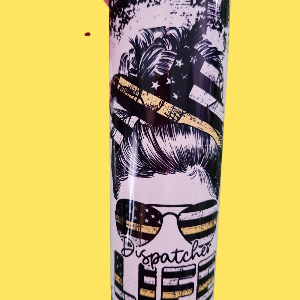 Dispatcher Life Water Bottle - Black and Yellow